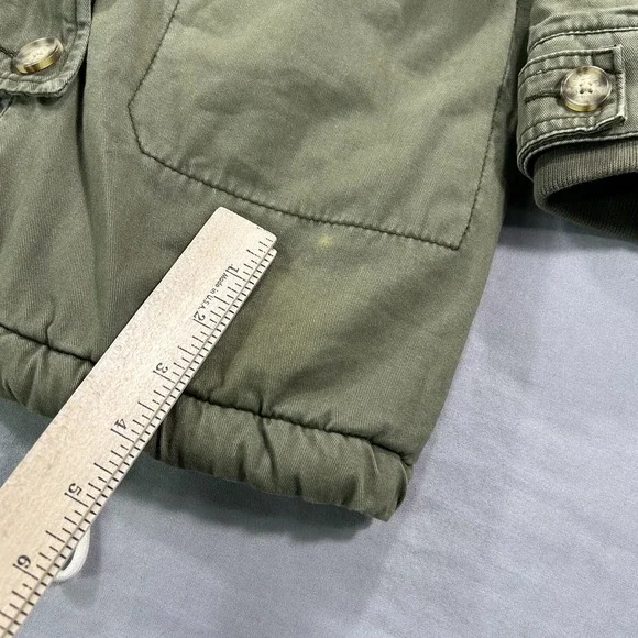 VTG Abercrombie & Fitch Jacket Mens XS Green Military Army Field Coat Lined Hood